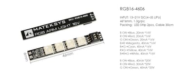 Mateksys rgb arm light 16v 2pcs