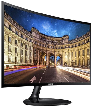 Samsung C27F390 27" buet skjerm (sort)