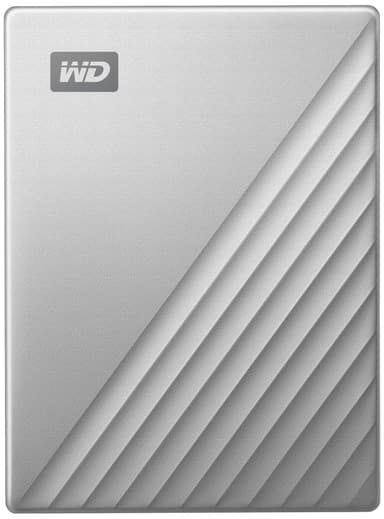 WD My Passport Ultra USB-C ekstern harddisk 2 TB (sølv)