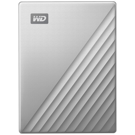 WD My Passport Ultra USB-C bærbar harddisk 1 TB (sølv)