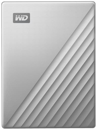 WD My Passport Ultra USB-C ekstern harddisk 4 TB (sølv)