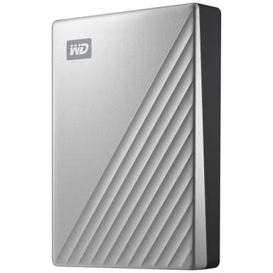 WD My Passport Ultra USB-C ekstern harddisk 4 TB (sølv)