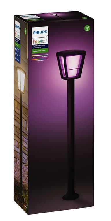 Philips Hue Econic WACA stolpelampe (sort)