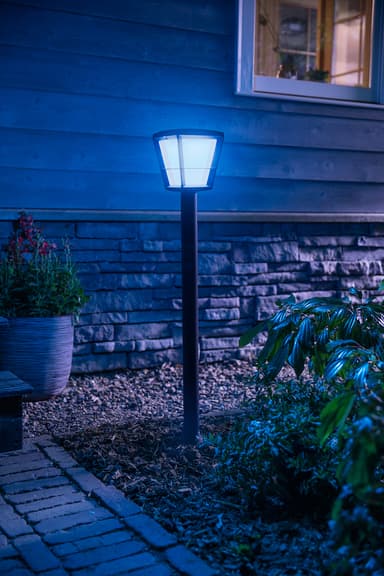Philips Hue Econic WACA stolpelampe (sort)
