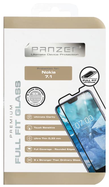 Panzer Full-Fit skjermbeskytter Nokia 7.1