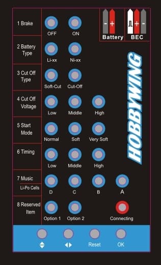 Hobbywing LED Program Card For FlyFun & SkyWalker