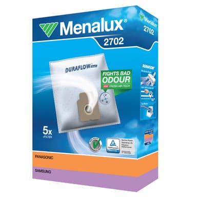 Menalux støvsugerposer 2702 til Panasonic, Samsung, Weltstar m.m