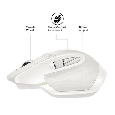 Logitech MX Master 2S trådløs mus Bluetooth (hvit)