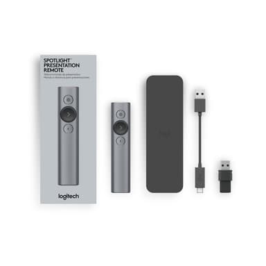 Logitech Spotlight presentasjonsfjernkontroll (skifer)
