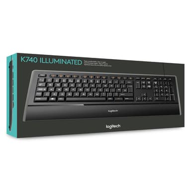 Logitech K740 tastatur (sort)