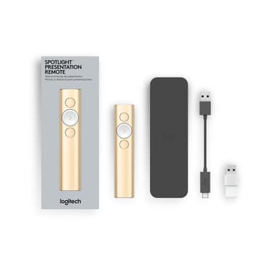 Logitech Spotlight presentasjonsfjernkontroll (gull)