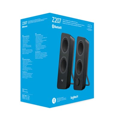 Logitech Z207 Bluetooth-høyttalere (sort)
