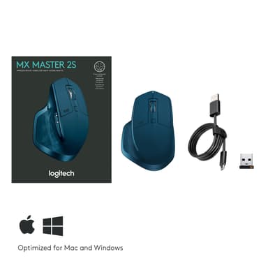 Logitech MX Master 2S trådløs mus Bluetooth (grønn)