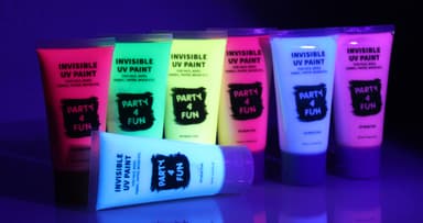 Usynlig uv maling 7 x 50 ml