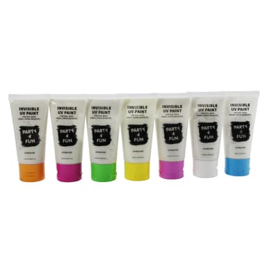 Usynlig uv maling 7 x 50 ml