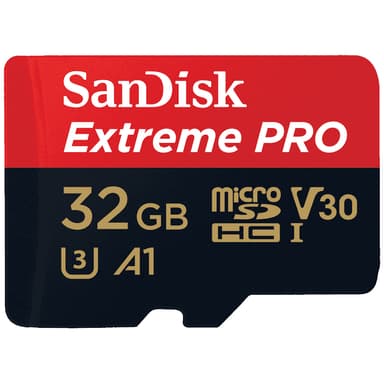 SanDisk Extreme PRO micro SDHC 32 GB minnekort med SD-adapter