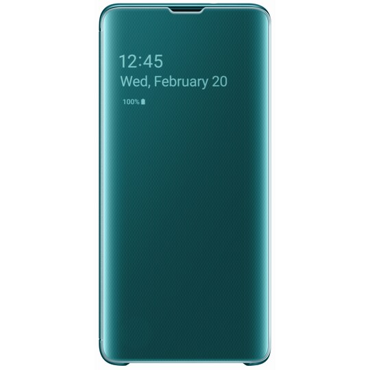 Samsung Galaxy S10 Clear View deksel (grønt)