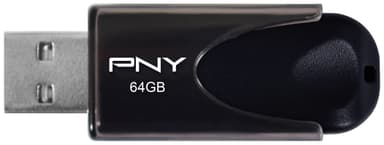 PNY Attache 4 USB 2.0 minnepenn 64 GB (sort)