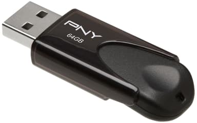 PNY Attache 4 USB 2.0 minnepenn 64 GB (sort)