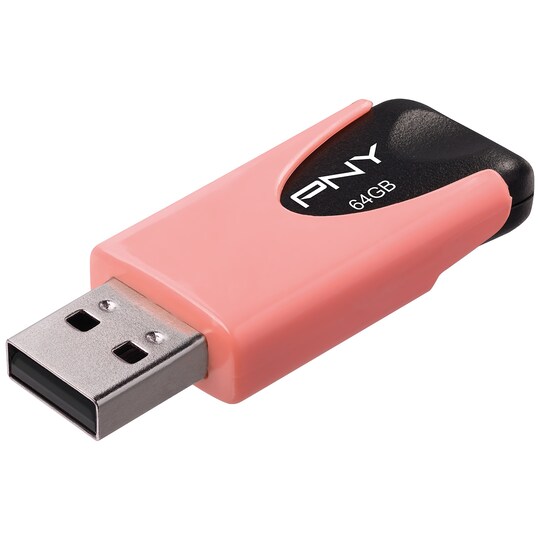PNY Attache 4 USB 2.0 minnepenn 64 GB (sort/korall)