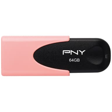 PNY Attache 4 USB 2.0 minnepenn 64 GB (sort/korall)