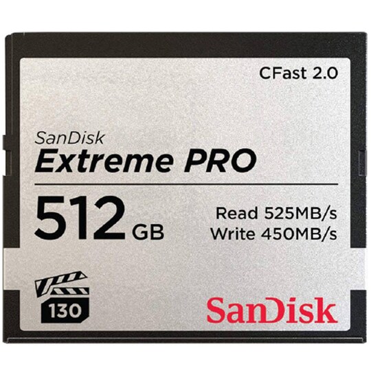 SanDisk CF 2.0 Extreme Pro 512 GB minnekort