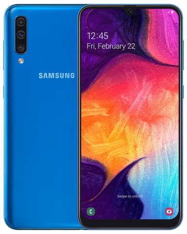 Samsung Galaxy A50 smarttelefon (blå)