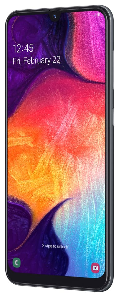 Samsung Galaxy A50 smarttelefon (sort)