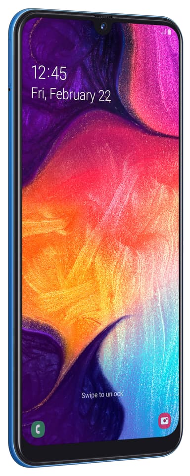 Samsung Galaxy A50 smarttelefon (blå)