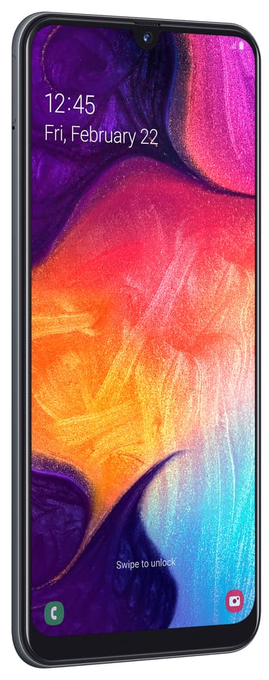 Samsung Galaxy A50 smarttelefon (sort)