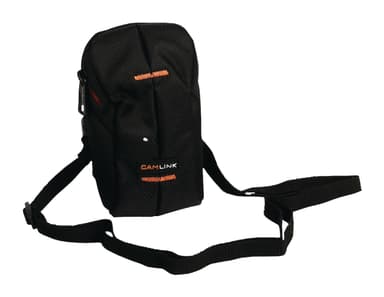 Kamera kompakt veske 70x120x35, svart/oransje
