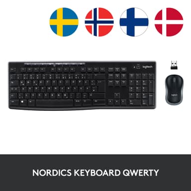 Logitech MK270 trådløs mus og tastatur
