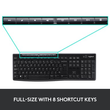 Logitech MK270 trådløs mus og tastatur