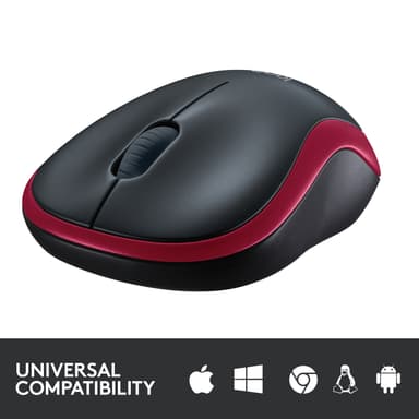 Logitech M185 trådløs mus (rød)