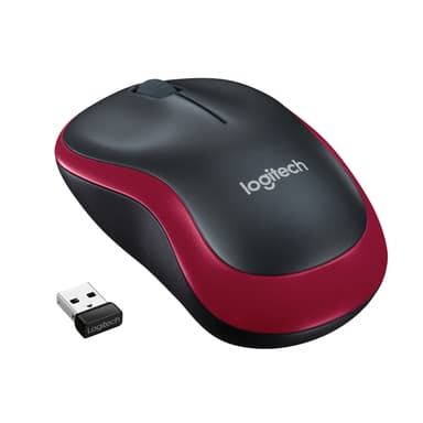 Logitech M185 trådløs mus (rød) Mus og tastatur Elkjøp Logitech M185 trådløs mus (rød) Mus og tastatur Elkjøp