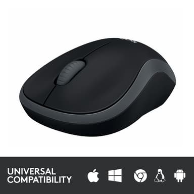 Logitech M185 trådløs mus (grå)