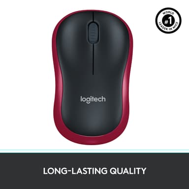 Logitech M185 trådløs mus (rød)