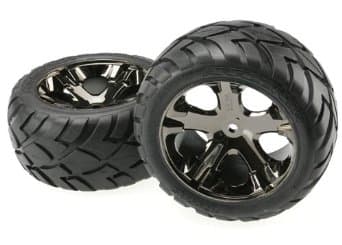 TRX-3773A Tires & wheels, assembled, glued Rear