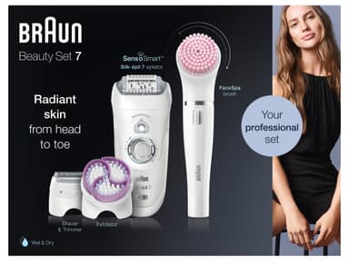 Braun Silk-épil 7 SensoSmart epilator 7/885 skjønnhetssett