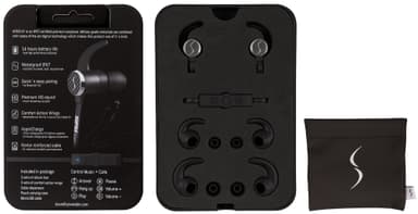 Supra NiTRO-X2 trådløse in-ear hodetelefoner (sort)
