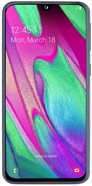 Samsung Galaxy A40 smarttelefon (sort)