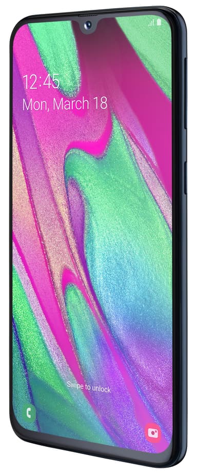 Samsung Galaxy A40 smarttelefon (sort)