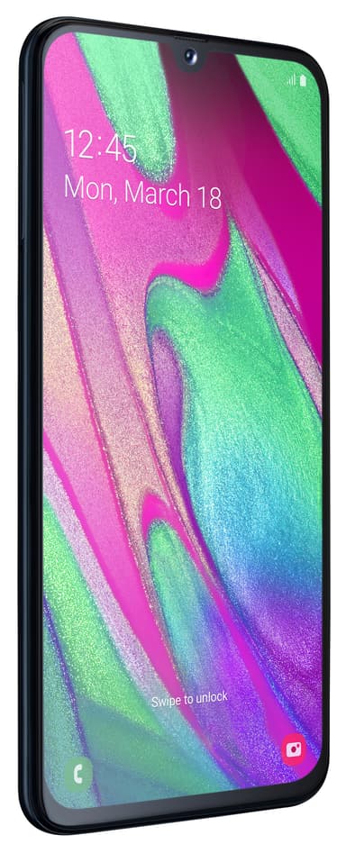 Samsung Galaxy A40 smarttelefon (sort)
