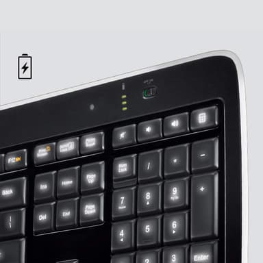 Logitech K800 trådløst tastatur (sort)
