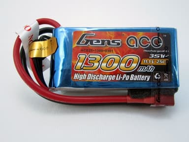 3s  1300mAh - 25C - Gens Ace Deans/T-Plugg