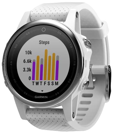 Garmin Fenix 5s multitreningsklokke (Carrera hvit)