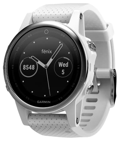 Garmin Fenix 5s multitreningsklokke (Carrera hvit)