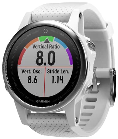 Garmin Fenix 5s multitreningsklokke (Carrera hvit)