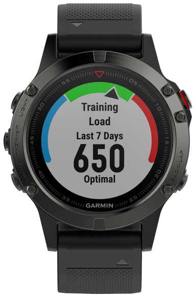 Garmin Fenix 5 multisportsklokke (skifergrå/sort)