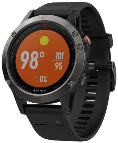 Garmin Fenix 5 multisportsklokke (skifergrå/sort)